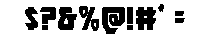 Ion Cannon Condensed Font OTHER CHARS
