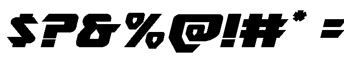 Ion Cannon Expanded Italic Font OTHER CHARS
