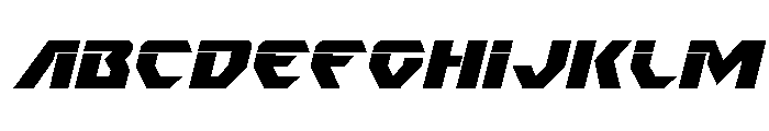 Ion Cannon Expanded Italic Font UPPERCASE
