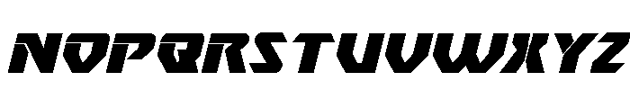 Ion Cannon Expanded Italic Font LOWERCASE
