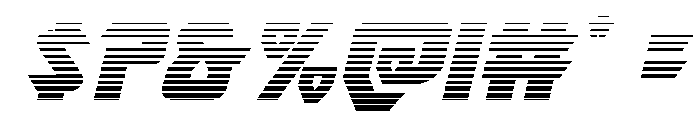Ion Cannon Gradient Italic Font OTHER CHARS
