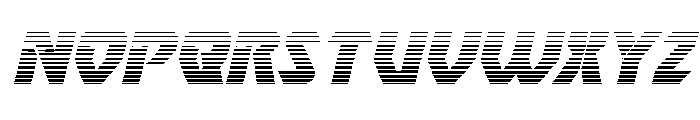 Ion Cannon Gradient Italic Font LOWERCASE