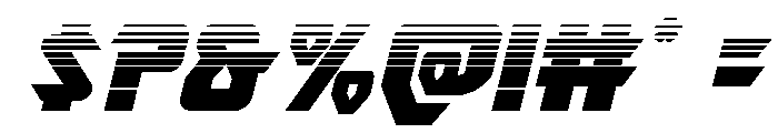 Ion Cannon Halftone Italic Font OTHER CHARS