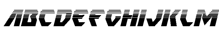 Ion Cannon Halftone Italic Font UPPERCASE