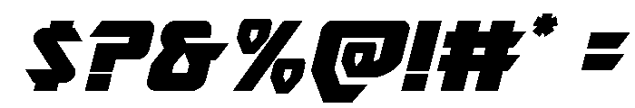 Ion Cannon Italic Font OTHER CHARS