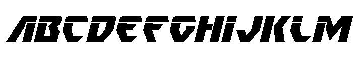 Ion Cannon Italic Font UPPERCASE