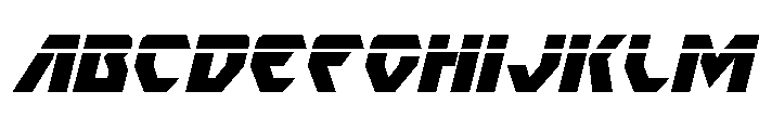 Ion Cannon Laser Italic Font UPPERCASE