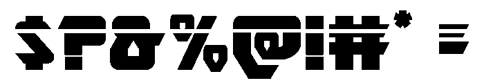 Ion Cannon Laser Font OTHER CHARS