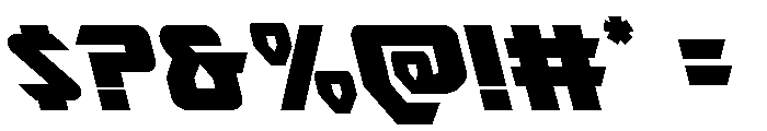 Ion Cannon Leftalic Font OTHER CHARS