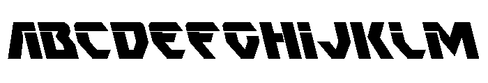 Ion Cannon Leftalic Font UPPERCASE