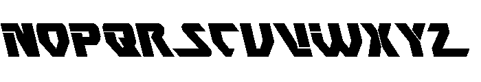Ion Cannon Leftalic Font UPPERCASE