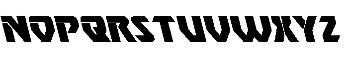 Ion Cannon Leftalic Font LOWERCASE