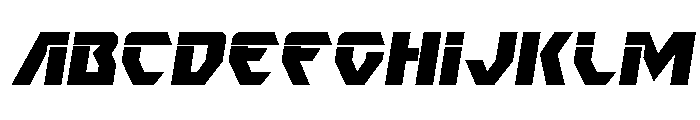 Ion Cannon Semi-Italic Font UPPERCASE