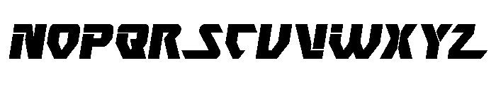 Ion Cannon Semi-Italic Font UPPERCASE