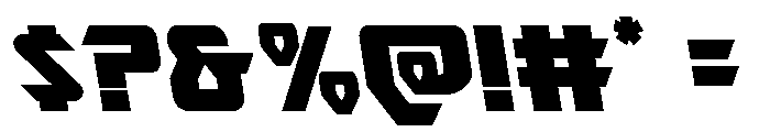 Ion Cannon Semi-Leftalic Font OTHER CHARS