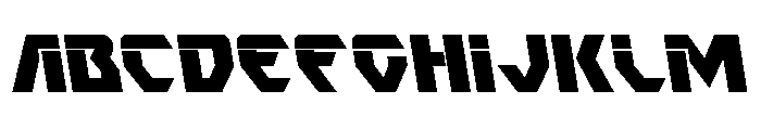 Ion Cannon Semi-Leftalic Font UPPERCASE