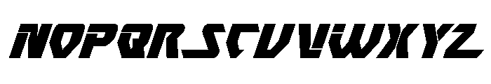 Ion Cannon Super-Italic Font UPPERCASE