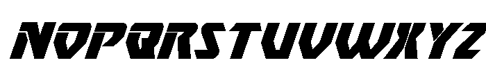 Ion Cannon Super-Italic Font LOWERCASE