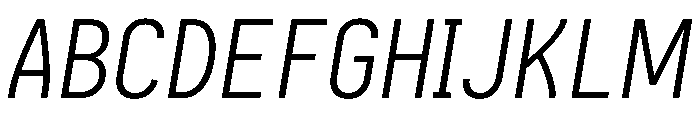Iosevka Charon 300italic Font UPPERCASE
