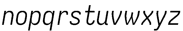 Iosevka Charon 300italic Font LOWERCASE