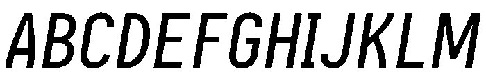 Iosevka Charon 500italic Font UPPERCASE