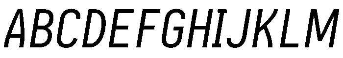Iosevka Charon Italic Font UPPERCASE