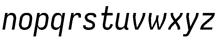 Iosevka Charon Italic Font LOWERCASE