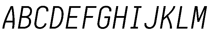 Iosevka Charon Mono 300italic Font UPPERCASE