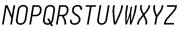 Iosevka Charon Mono 300italic Font UPPERCASE