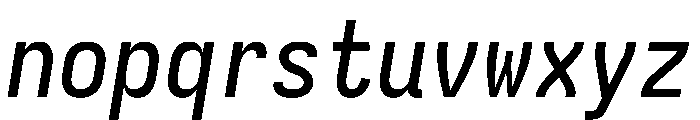 Iosevka Charon Mono 500italic Font LOWERCASE