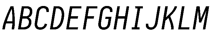 Iosevka Charon Mono Italic Font UPPERCASE