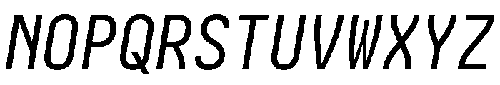 Iosevka Charon Mono Italic Font UPPERCASE