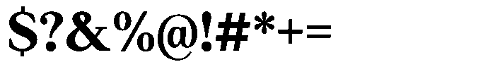 Ioannem Extra Bold Font OTHER CHARS