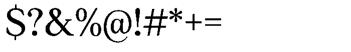 Ioannem Medium Font OTHER CHARS