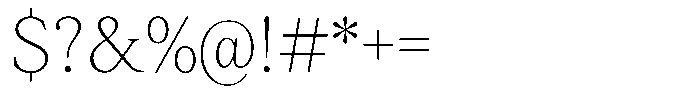 Ioannem Thin Font OTHER CHARS