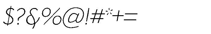 Iommyz Thin Italic Font OTHER CHARS