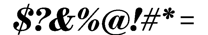 Ionic Modern Deck Bold Italic Font OTHER CHARS