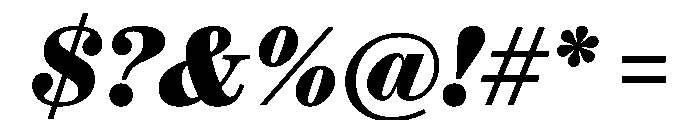 Ionic Modern Deck Extrabold Italic Font OTHER CHARS