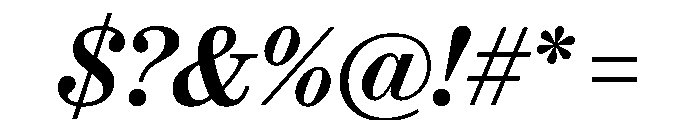Ionic Modern Deck Medium Italic Font OTHER CHARS