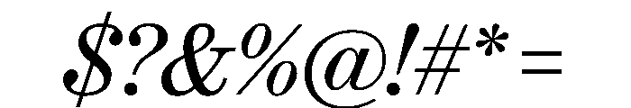 Ionic Modern Deck Regular Italic Font OTHER CHARS