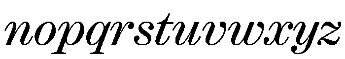 Ionic Modern Deck Regular Italic Font LOWERCASE