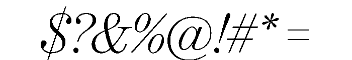 Ionic Modern Deck Thin Italic Font OTHER CHARS