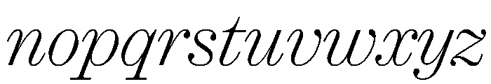 Ionic Modern Deck Thin Italic Font LOWERCASE