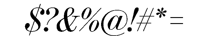 Ionic Modern Poster Regular Italic Font OTHER CHARS