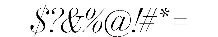Ionic Modern Poster Thin Italic Font OTHER CHARS