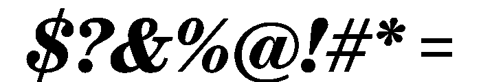 Ionic Modern Text Bold Italic Font OTHER CHARS