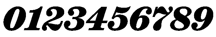 Ionic Modern Text Extrabold Italic Font OTHER CHARS