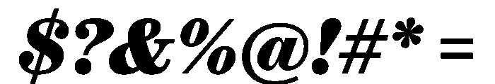 Ionic Modern Text Extrabold Italic Font OTHER CHARS