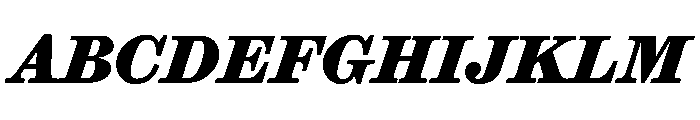 Ionic Modern Text Extrabold Italic Font UPPERCASE