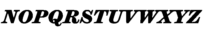 Ionic Modern Text Extrabold Italic Font UPPERCASE